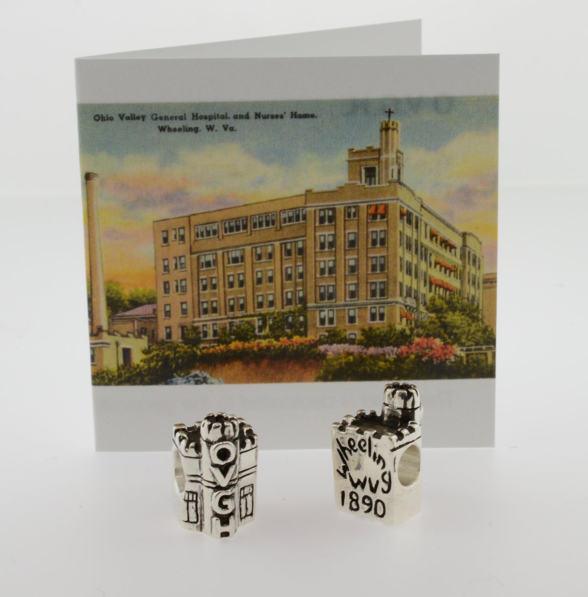 Hand Made Sterling Silver Ohio Valley General Hospital Bead