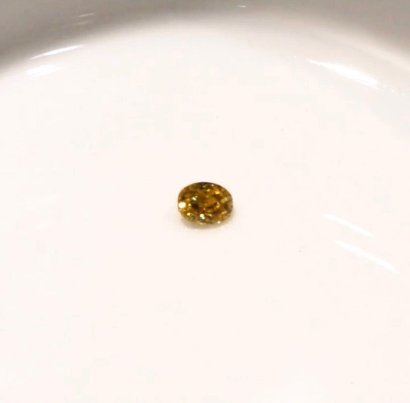 Rare Oval Chameleon Color Changing 0.56 Carat Diamond