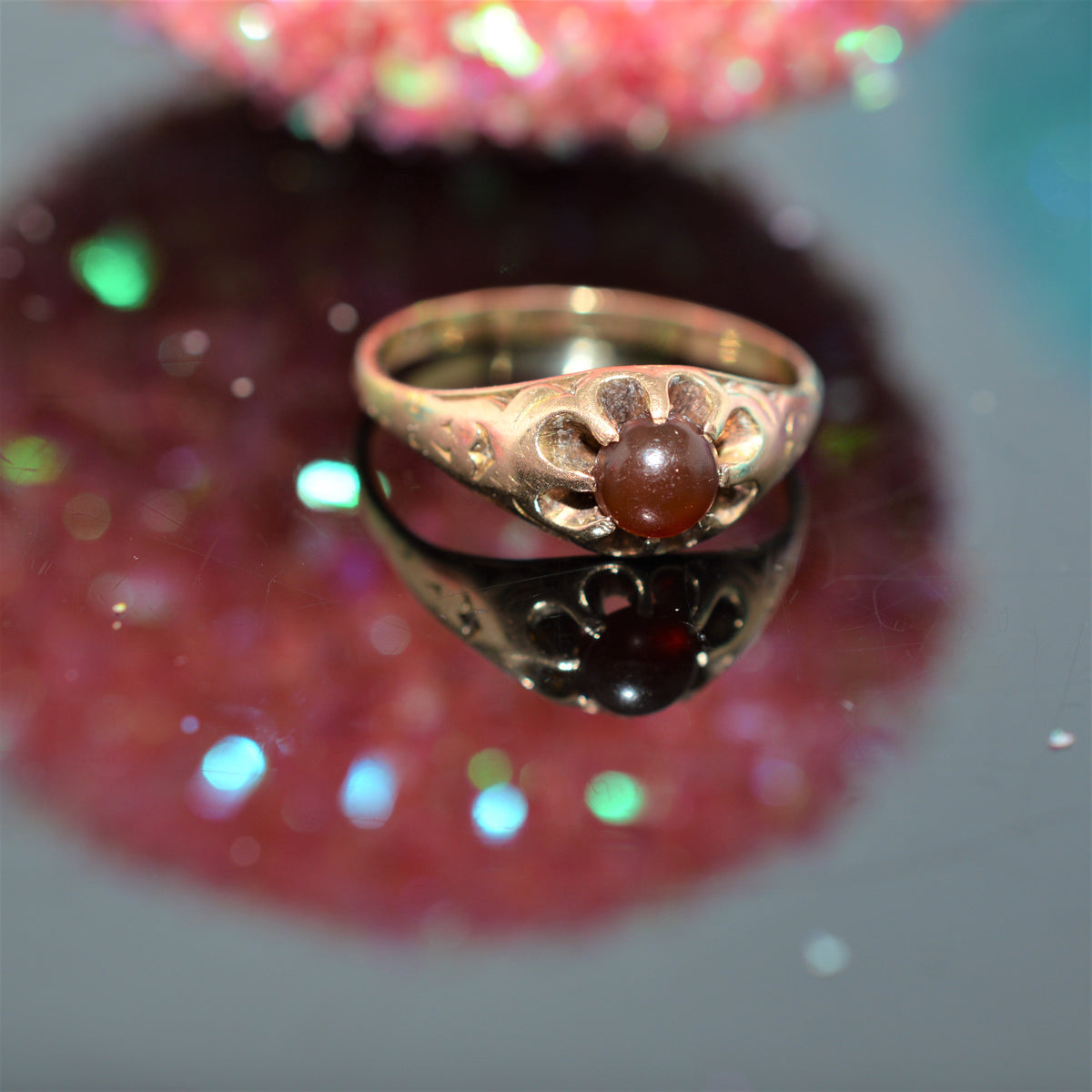 14K Yellow Gold Carnelian Ring