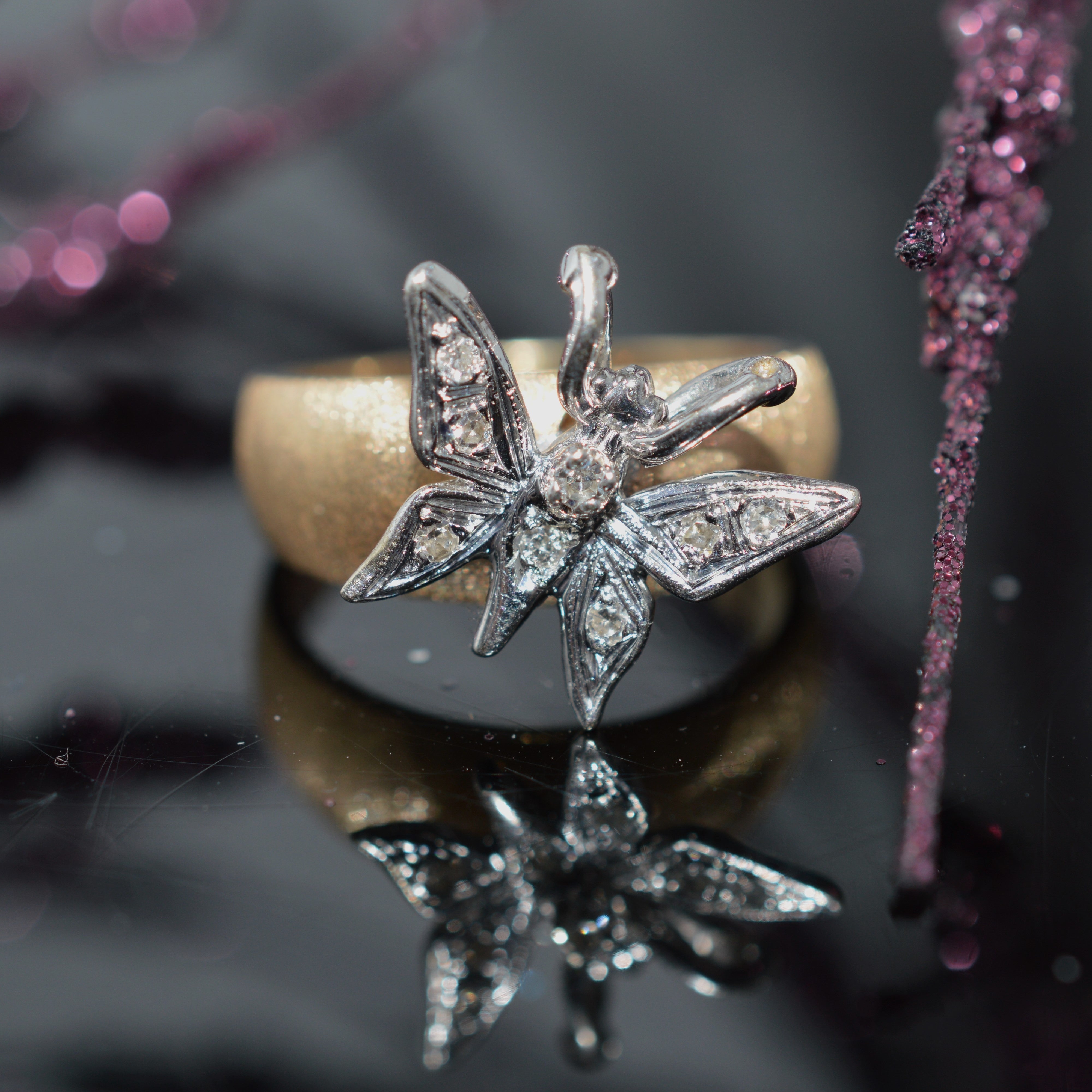 Butterfly band ring hotsell