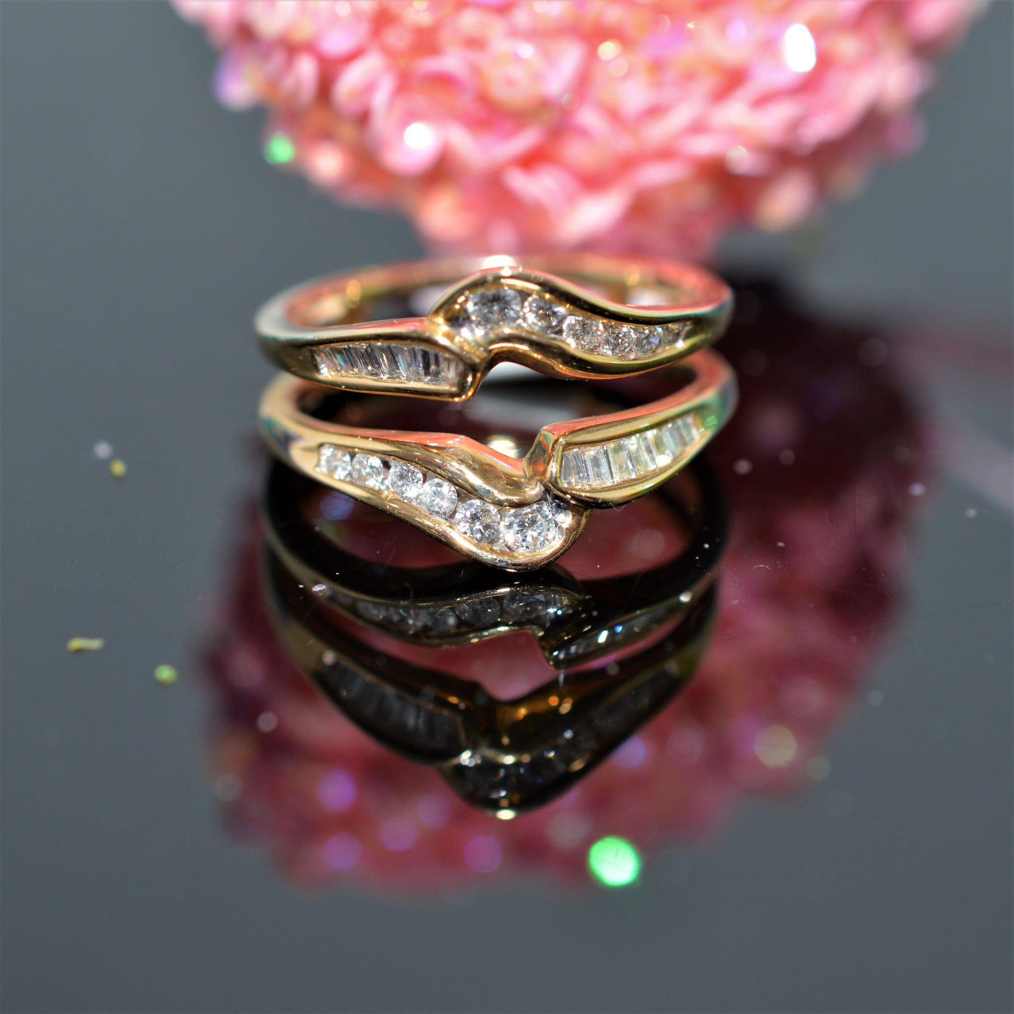 14K Yellow Gold Vintage Diamond Ring Jacket Howard s DC