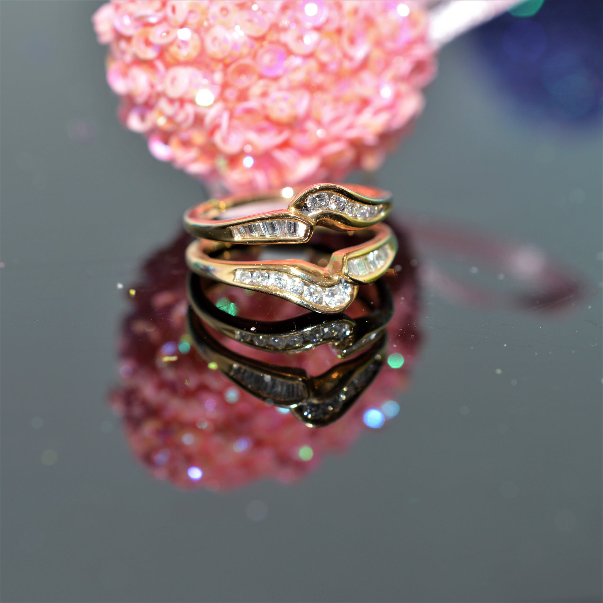 14K White Gold Vintage Filigree Engagement Ring - 39913179