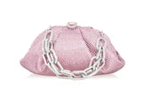 Gemma Light Amethyst Crystal Clutch Handbag by Judith Leiber