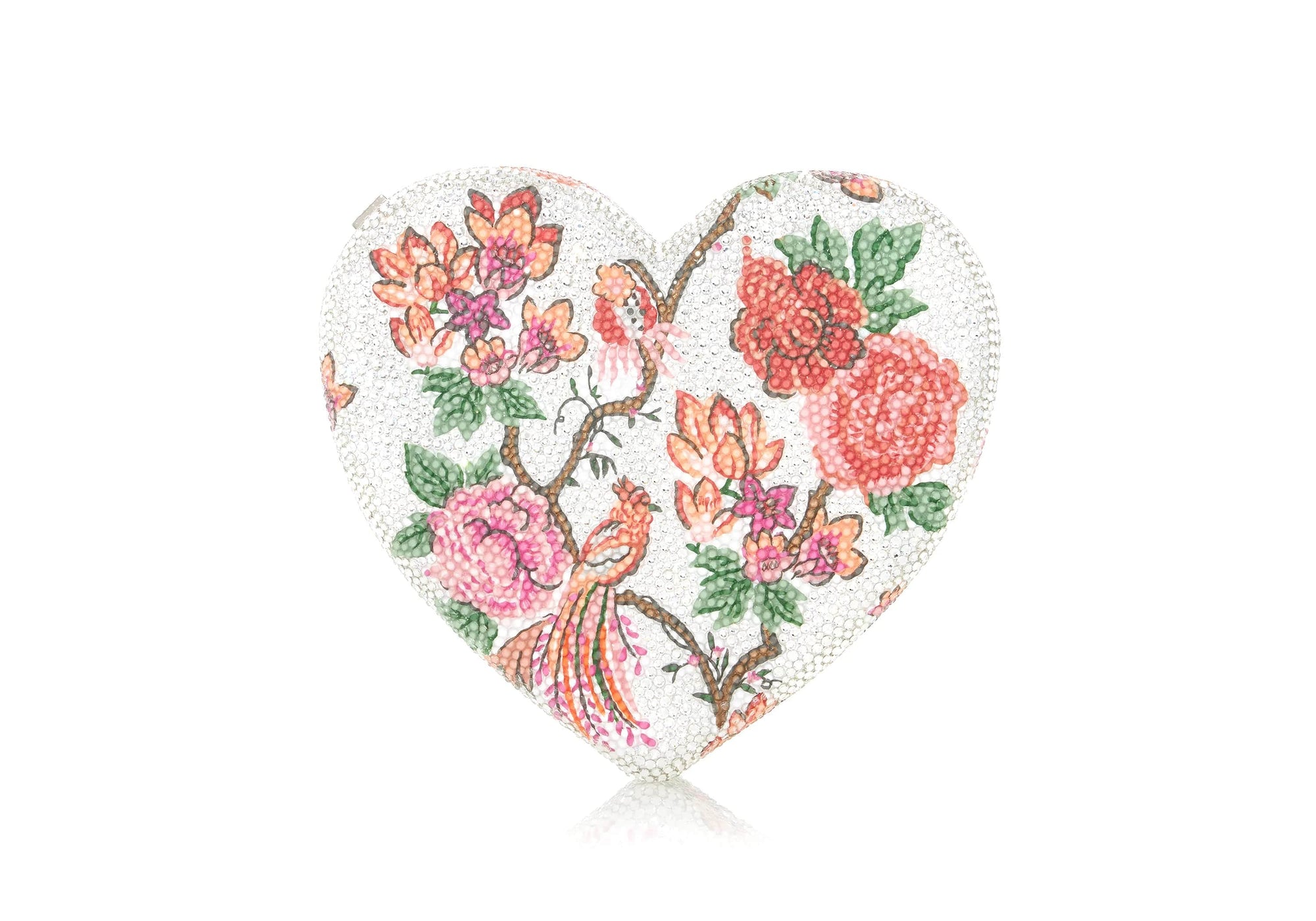 Heart Secret Garden  Crystal Minaudiere Handbag by Judith Leiber