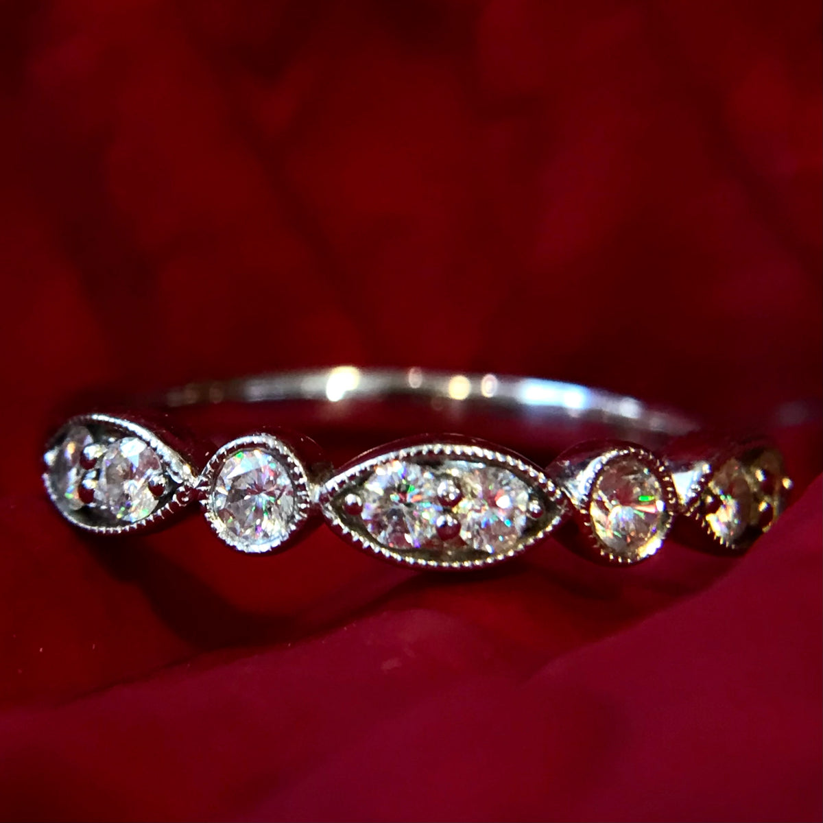 14K Facets of Fire Diamond Band Ring