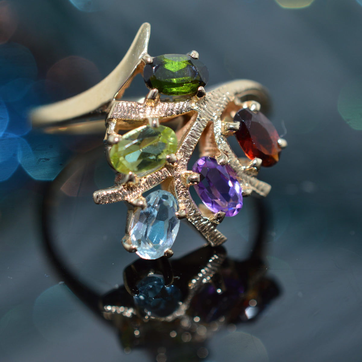 14K Yellow Gold Semi-Precious Gemstone Ring by "Helm & Hahn"