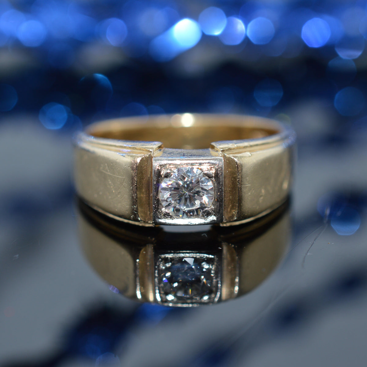 14K Two Tone Gold & Diamond Ring by Helm & Hahn