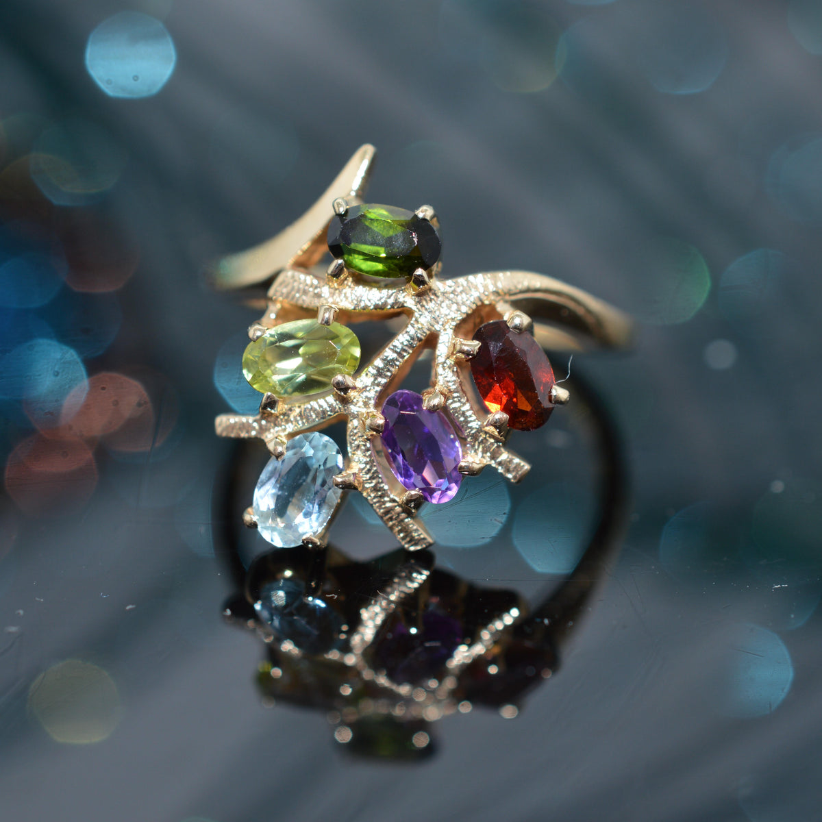 14K Yellow Gold Semi-Precious Gemstone Ring by "Helm & Hahn"