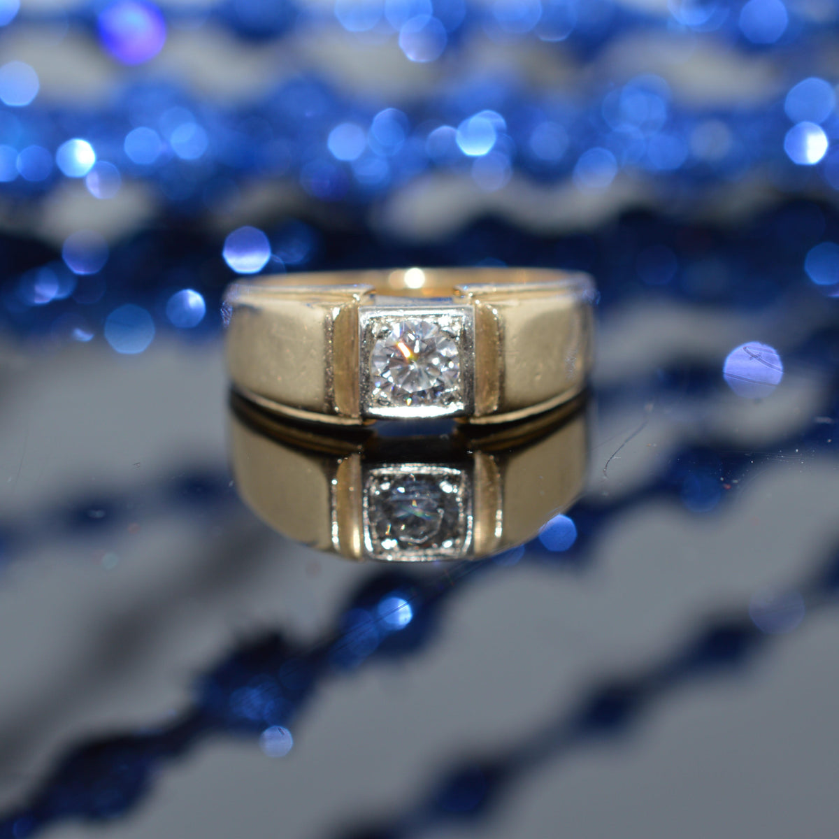14K Two Tone Gold & Diamond Ring by Helm & Hahn