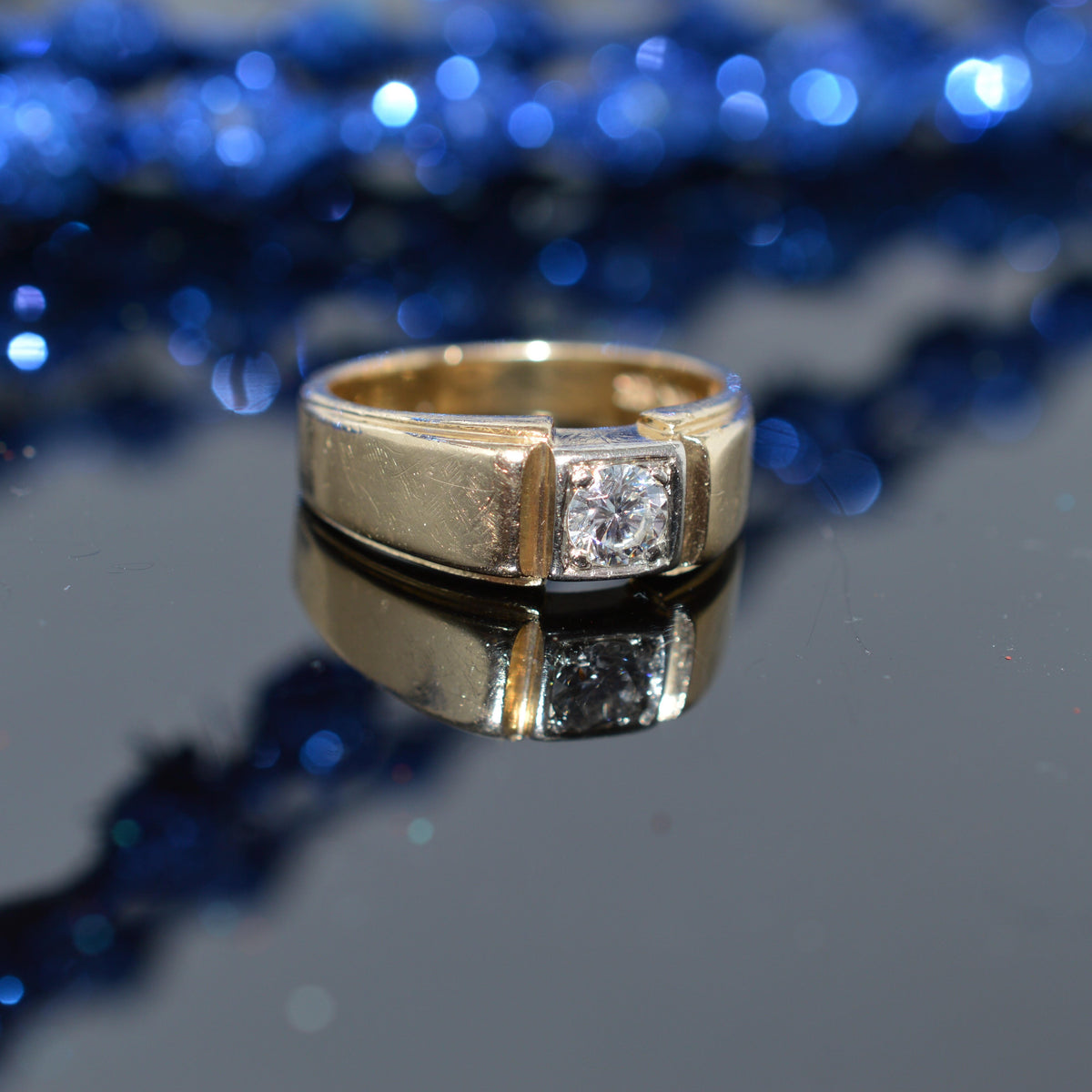 14K Two Tone Gold & Diamond Ring by Helm & Hahn