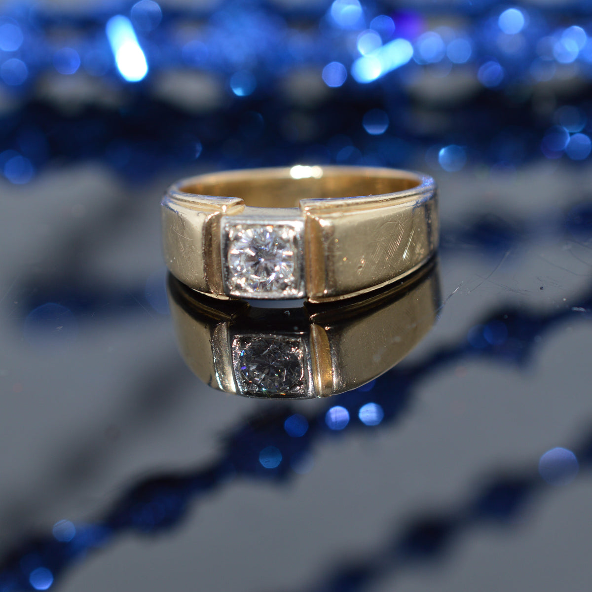 14K Two Tone Gold & Diamond Ring by Helm & Hahn
