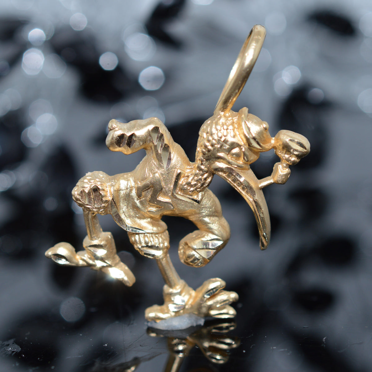 14K Yellow Gold Florida "Hurricanes" Charm