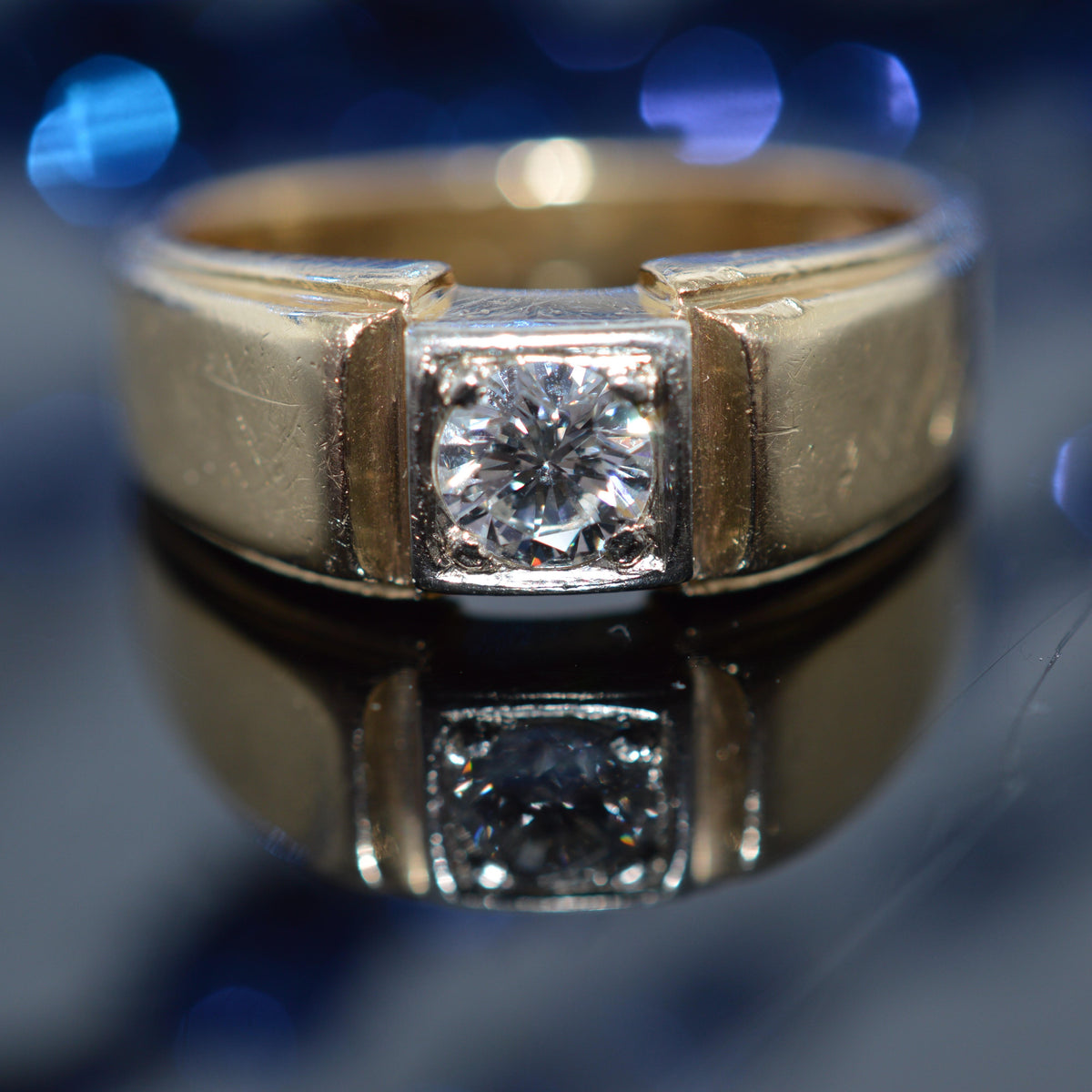 14K Two Tone Gold & Diamond Ring by Helm & Hahn