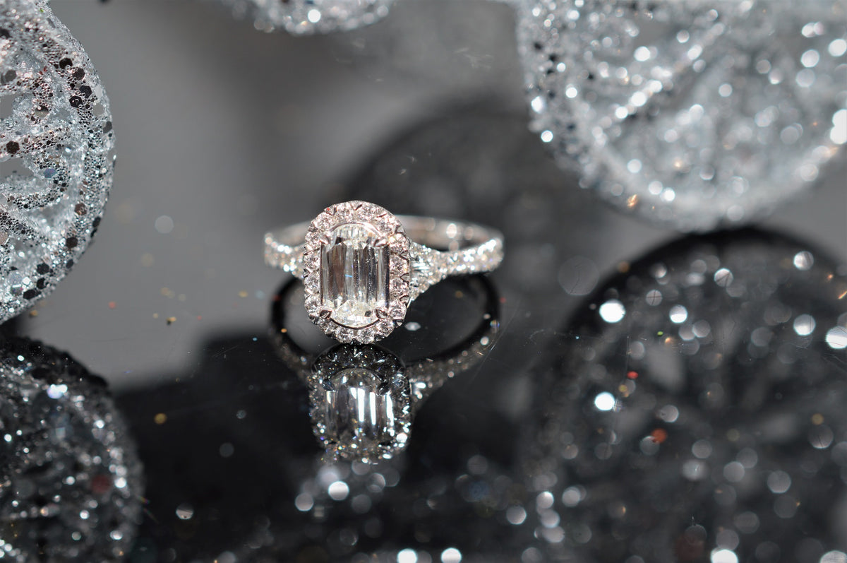 14K L&#39;Amour Crisscut 1.12 Carat Total Weight Diamond Ring