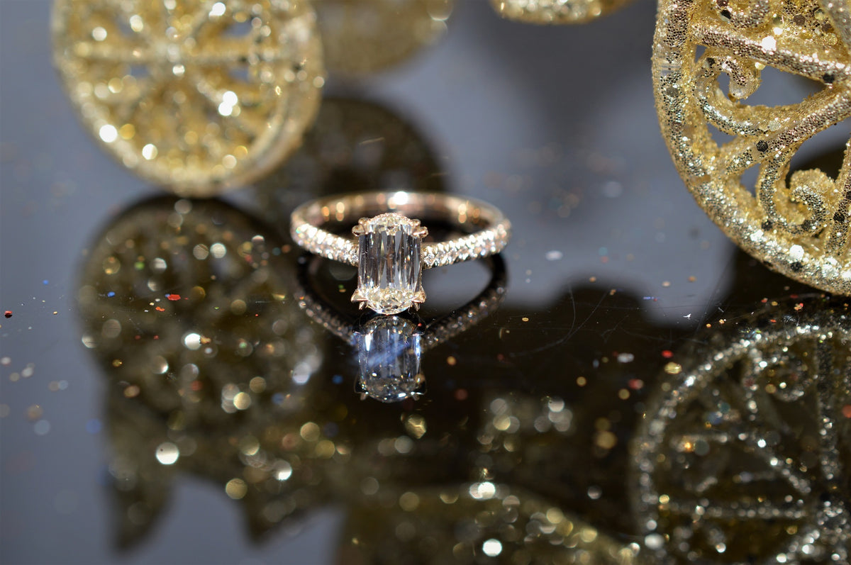 14K L&#39;Amour Crisscut 1.26 Carat Total Weight Diamond Ring