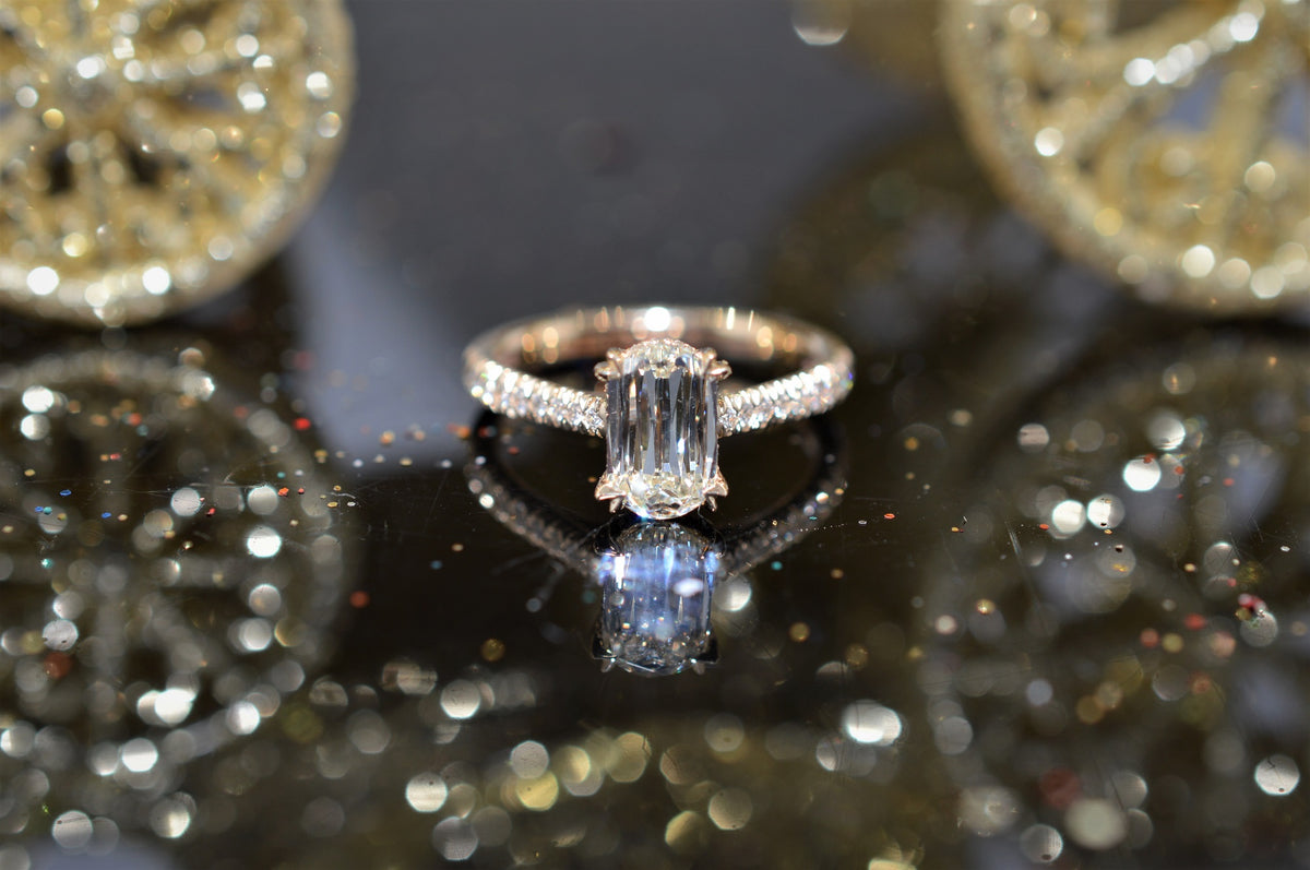 14K L&#39;Amour Crisscut 1.26 Carat Total Weight Diamond Ring