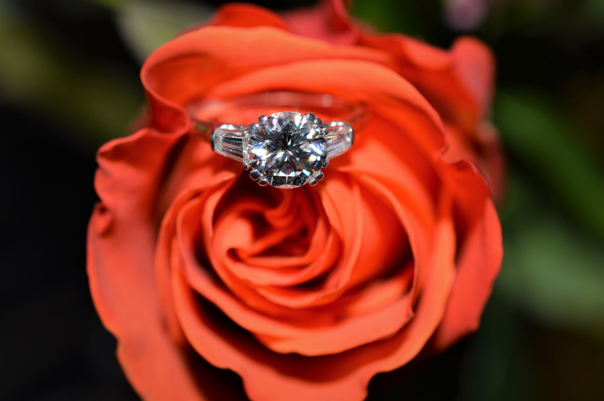 Platinum Diamond Engagement Ring From Harry Winston
