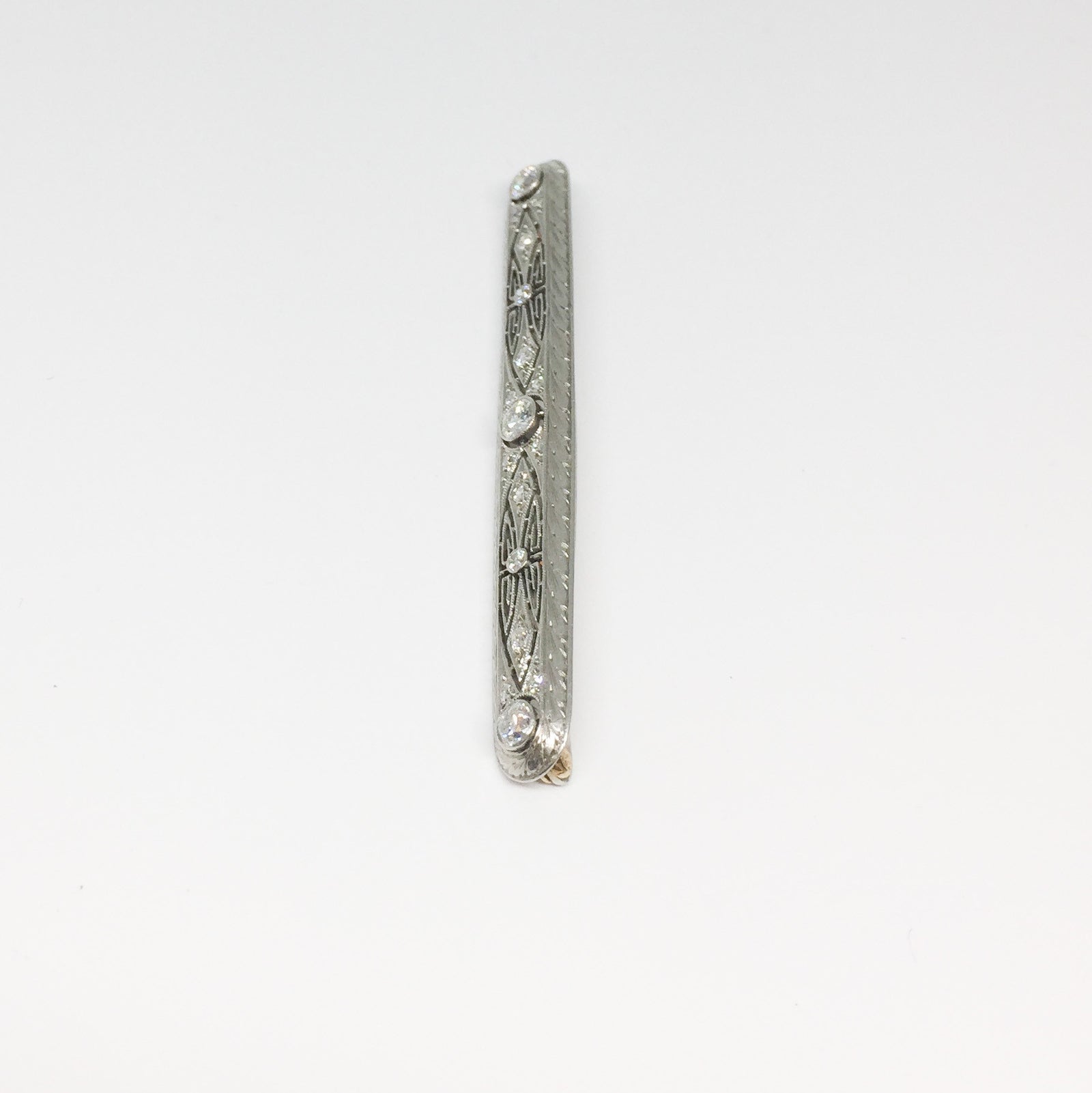 Intricate Diamond Bar Pin-Estate-Howard's Diamond Center