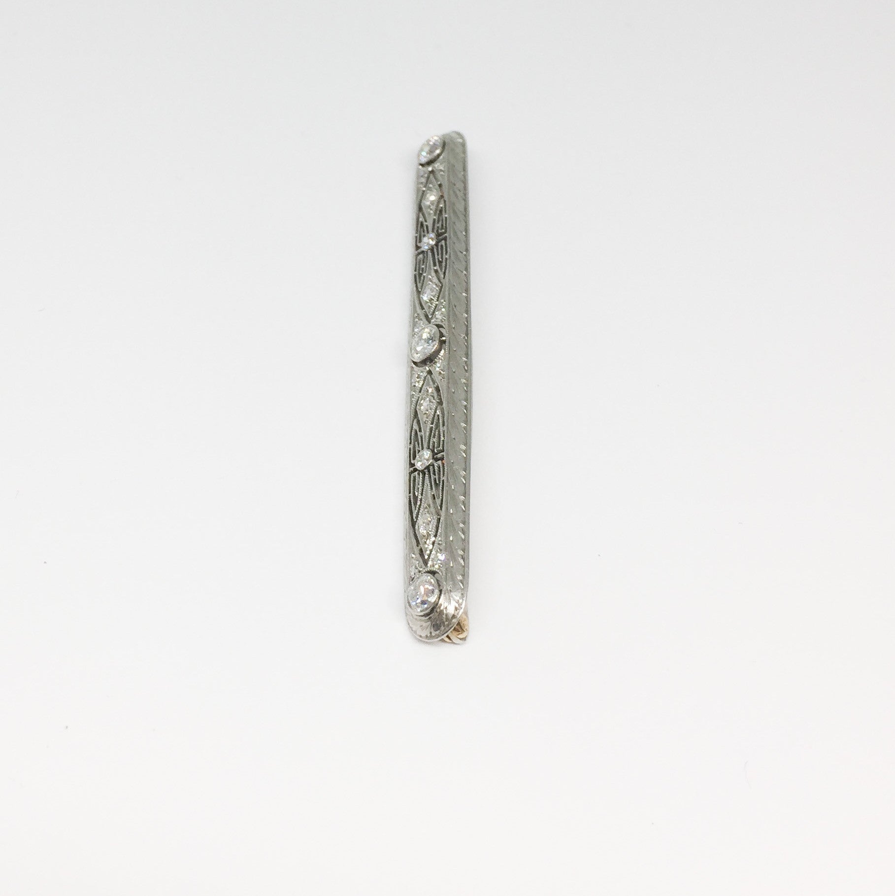 Intricate Diamond Bar Pin-Estate-Howard's Diamond Center
