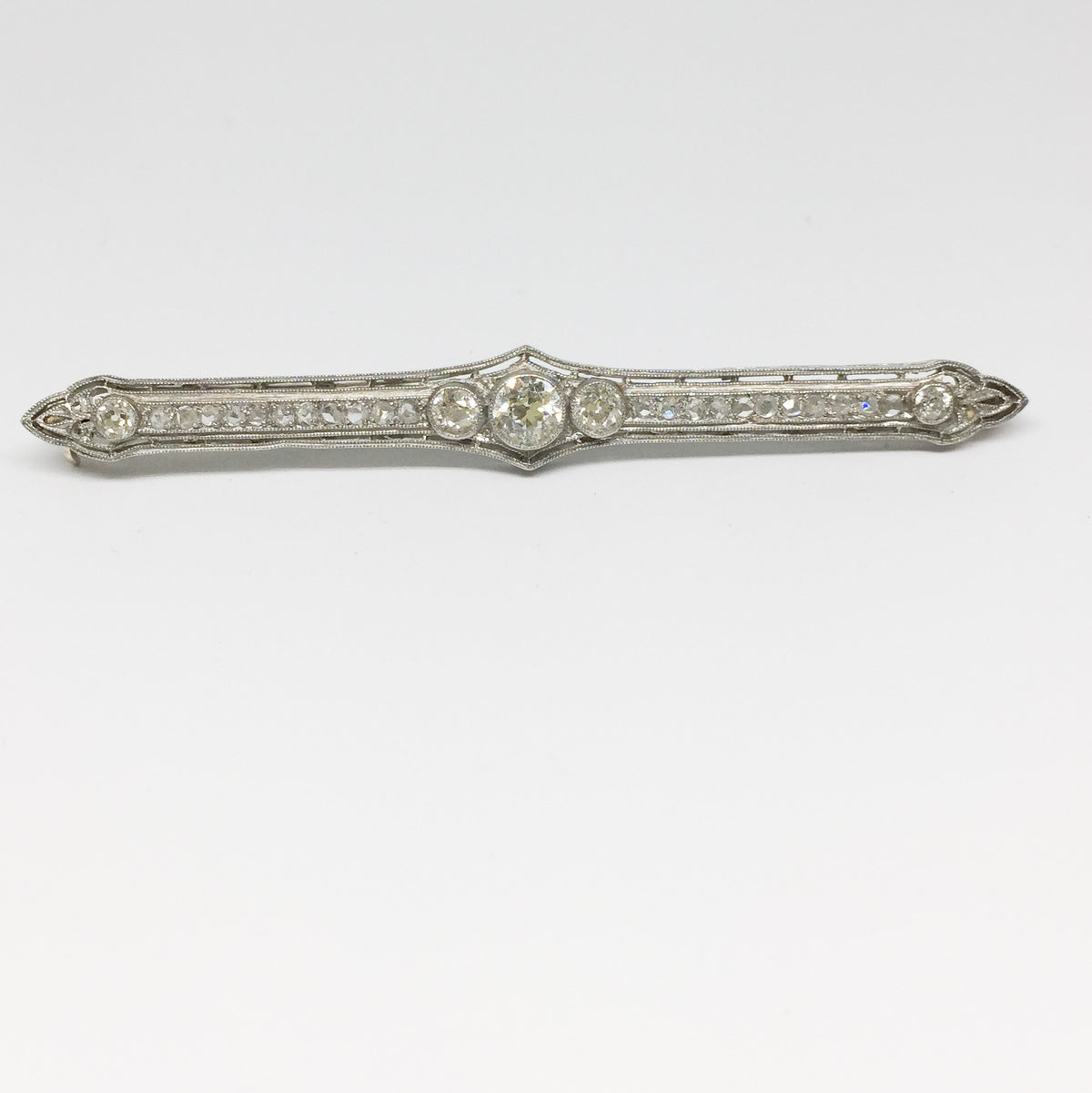 Victorian Diamond Bar Pin-Estate-Howard&#39;s Diamond Center