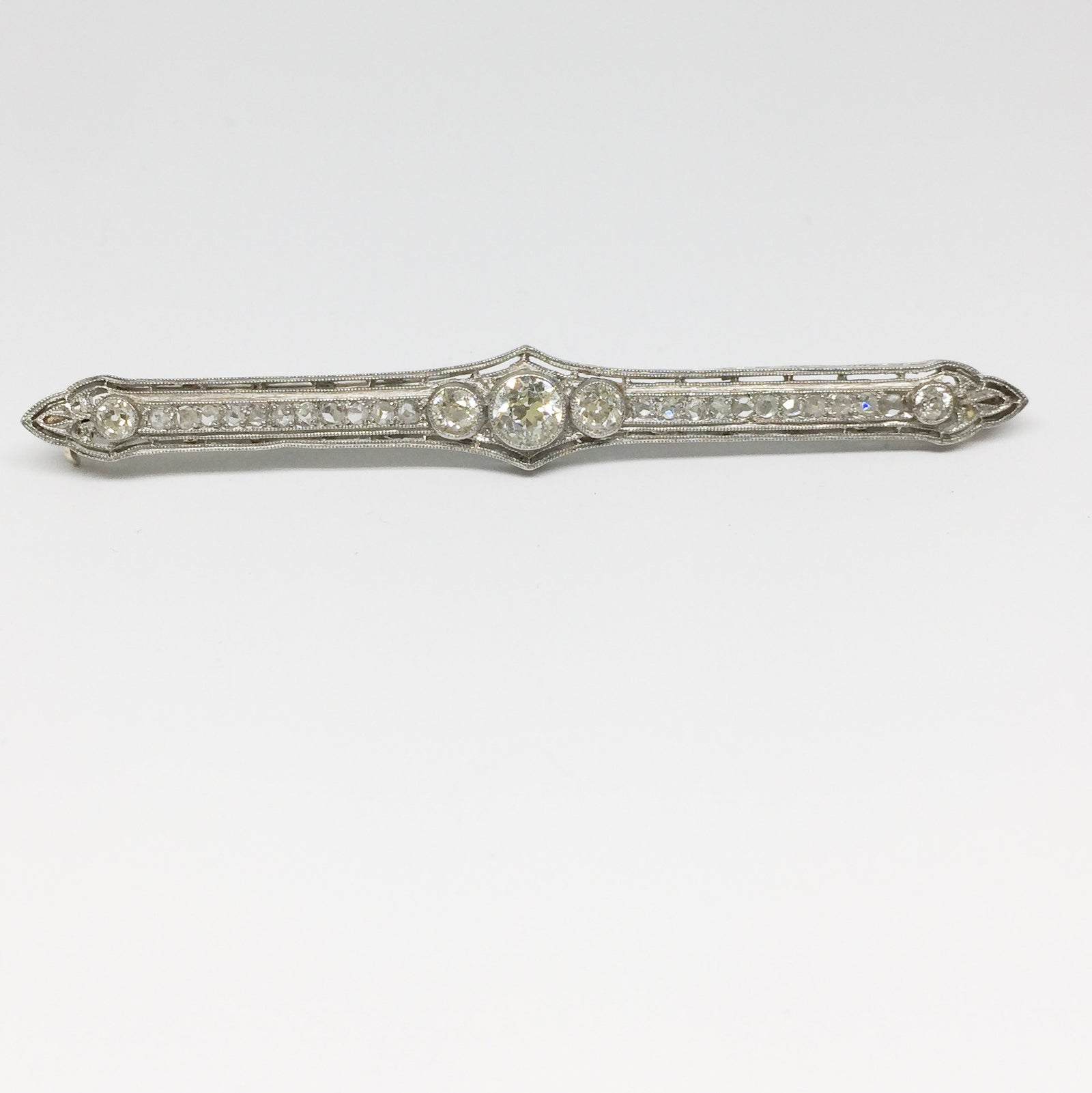 Victorian Diamond Bar Pin-Estate-Howard's Diamond Center