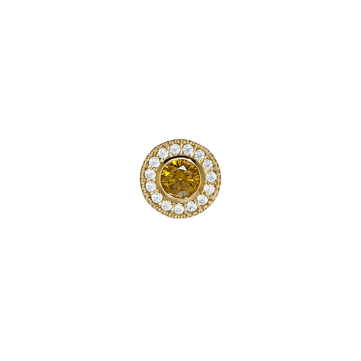 Sterling Silver Peridot Birthstone Bezel with Halo