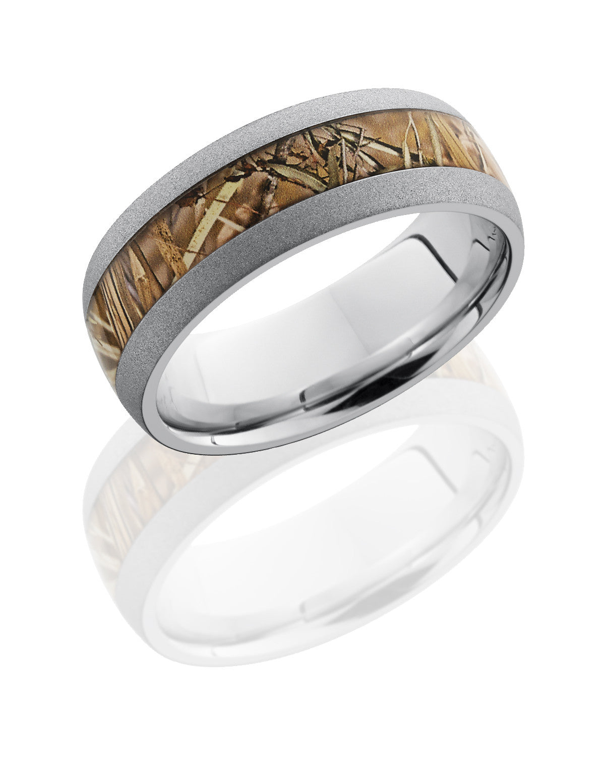 Cobalt Chrome 8mm Domed Band with King's Field Camo Inlay-Lashbrook-Howard's Diamond Center