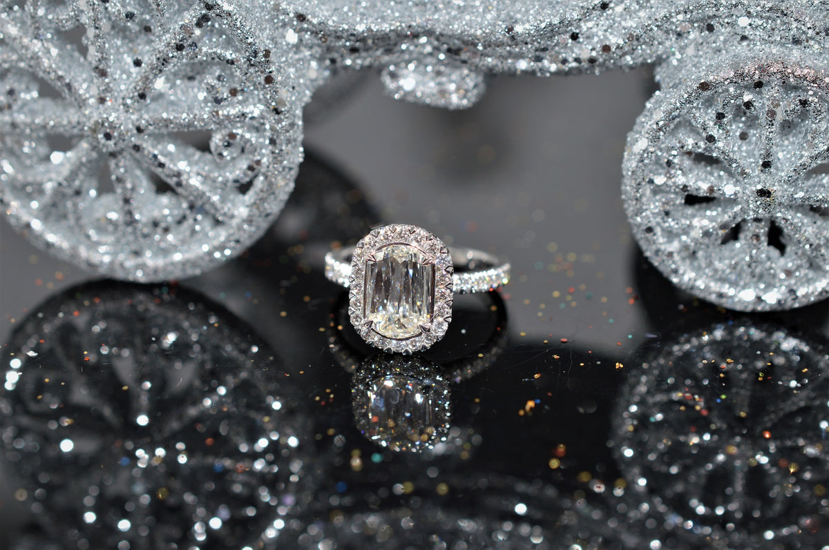 Platinum L&#39;Amour Crisscut 1.97ctw Diamond Engagement Ring