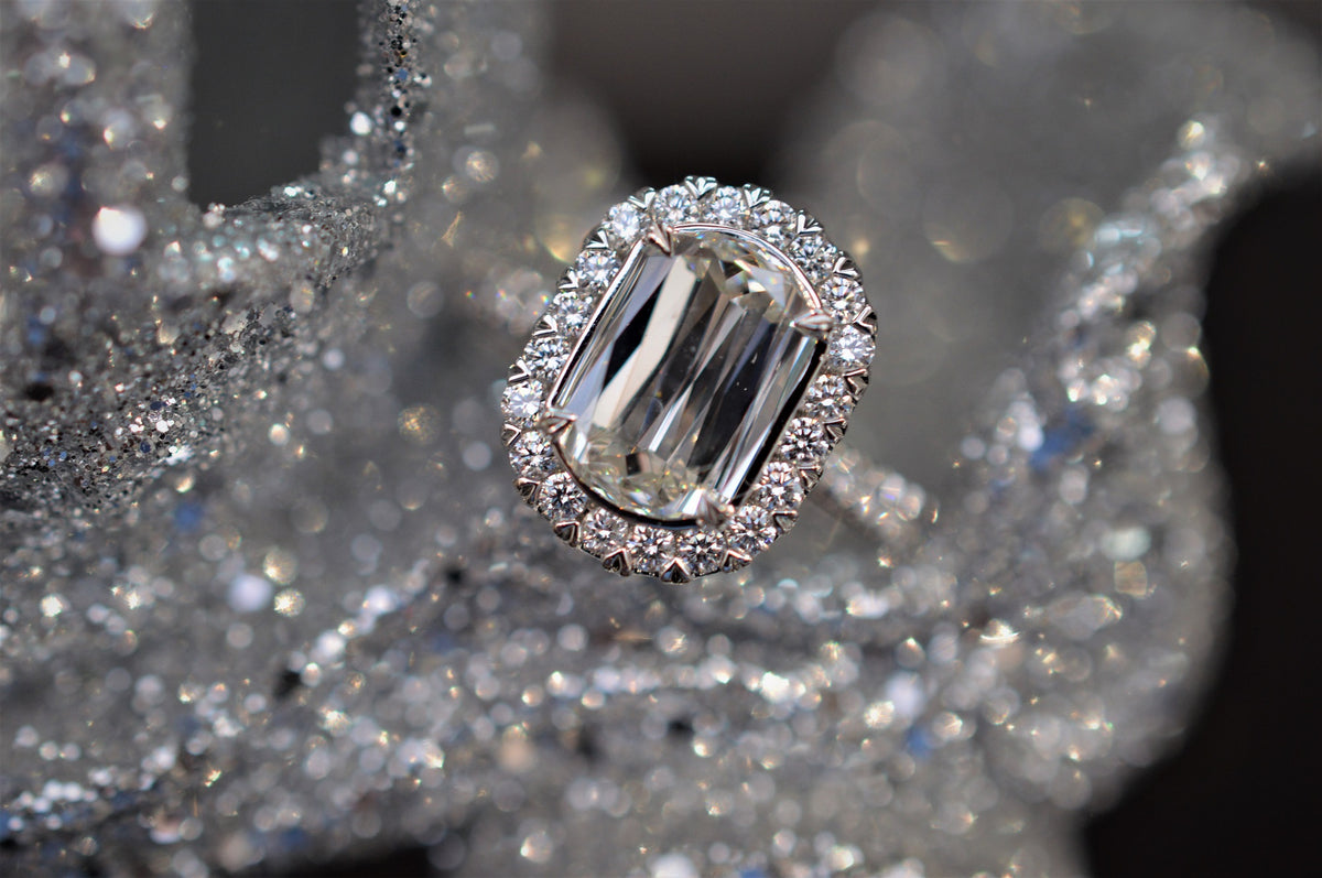 Platinum L&#39;Amour Crisscut 1.97ctw Diamond Engagement Ring