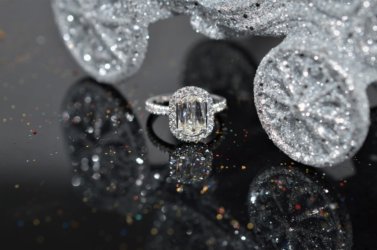 Platinum L&#39;Amour Crisscut 1.97ctw Diamond Engagement Ring