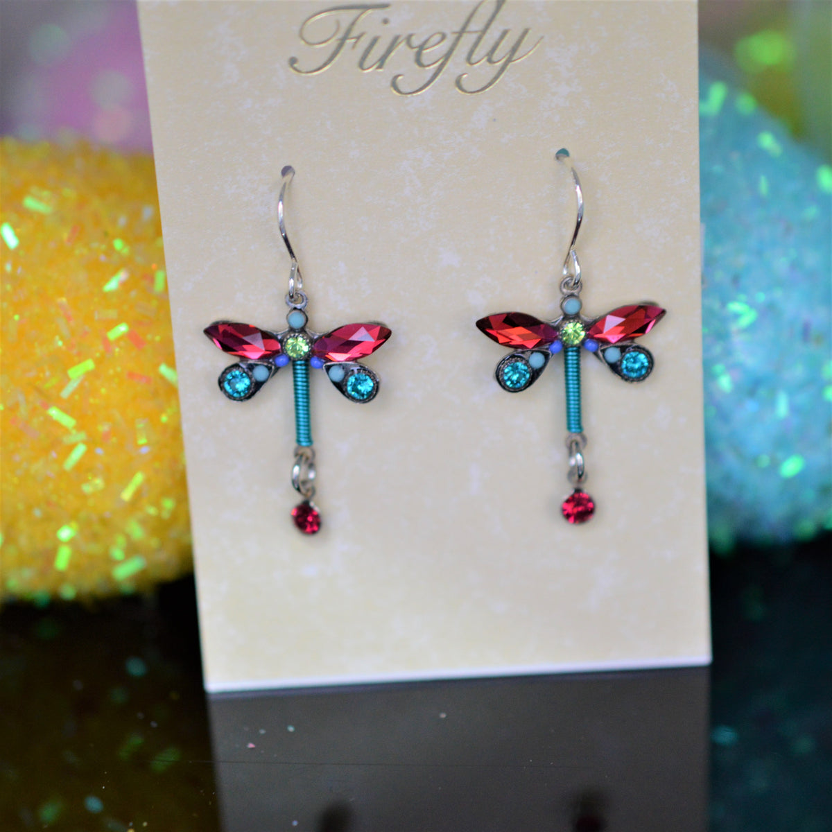 Antique Sterling Silver Plated Dragonfly Earrings by Firefly