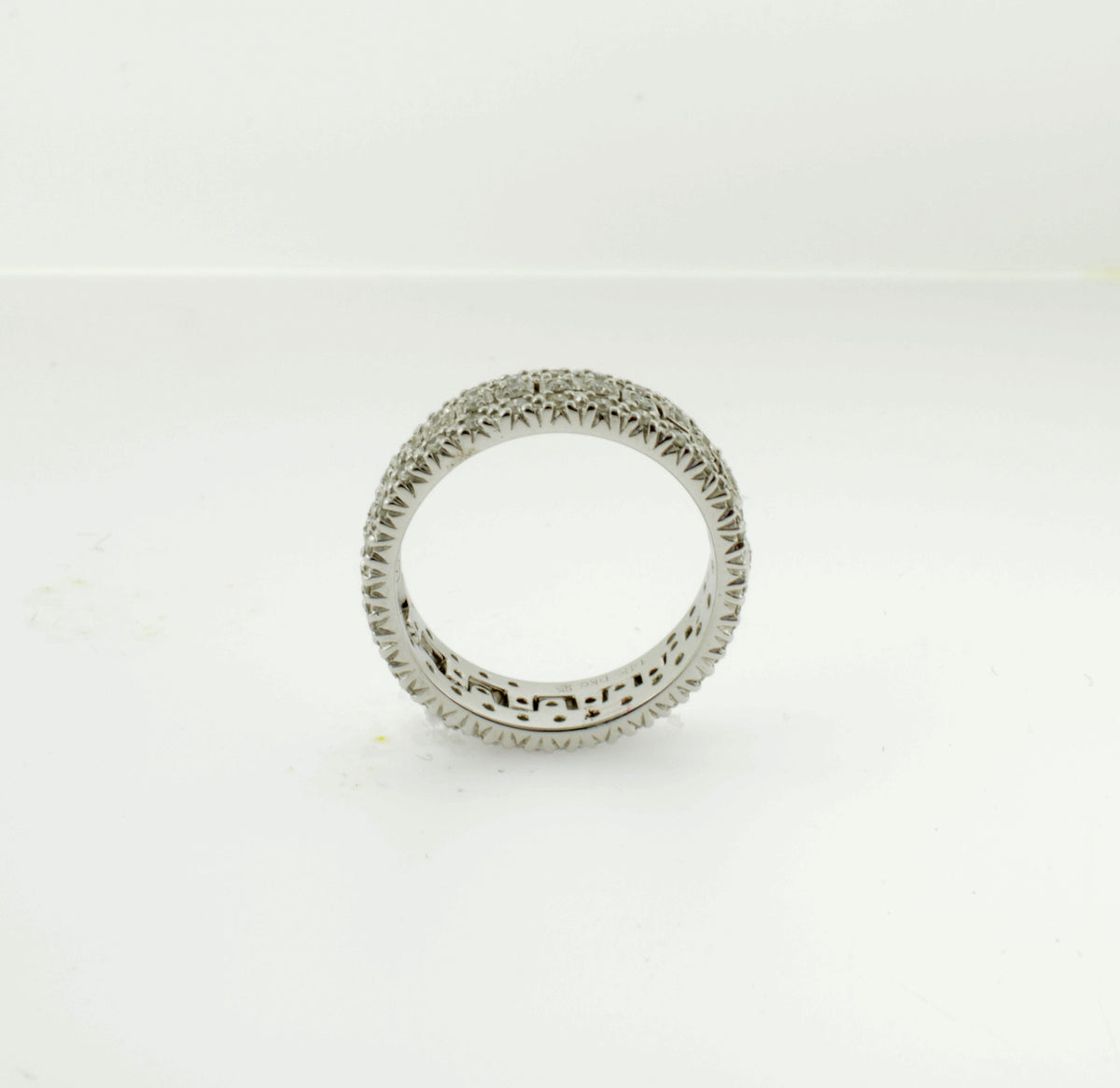 Interlocking 14K White Gold Diamond Eternity Bands