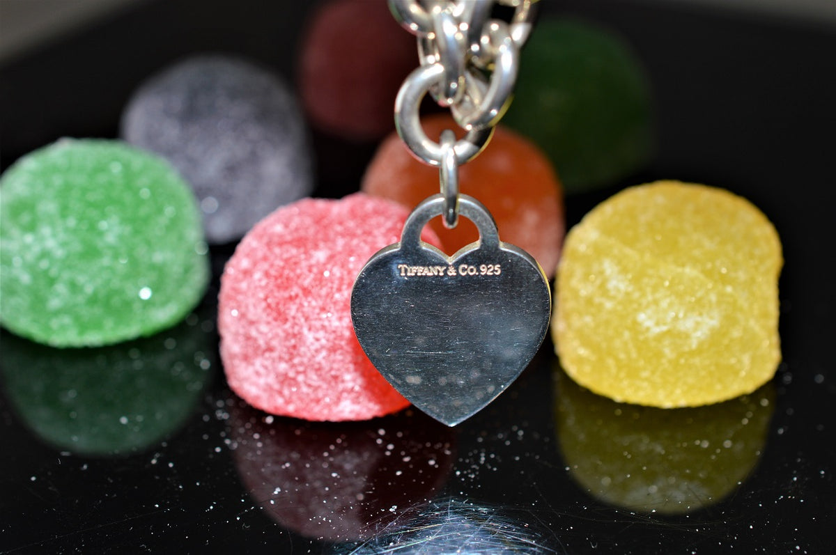 Sterling Silver Necklace With a &quot;Tiffany &amp; Co.&quot; Heart Charm