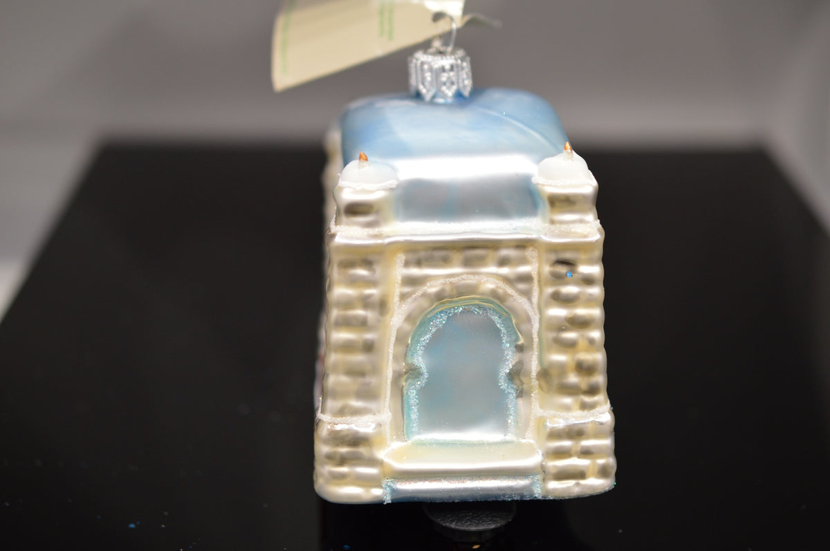 Hand-Blown Wheeling Suspension Bridge Glass Ornament