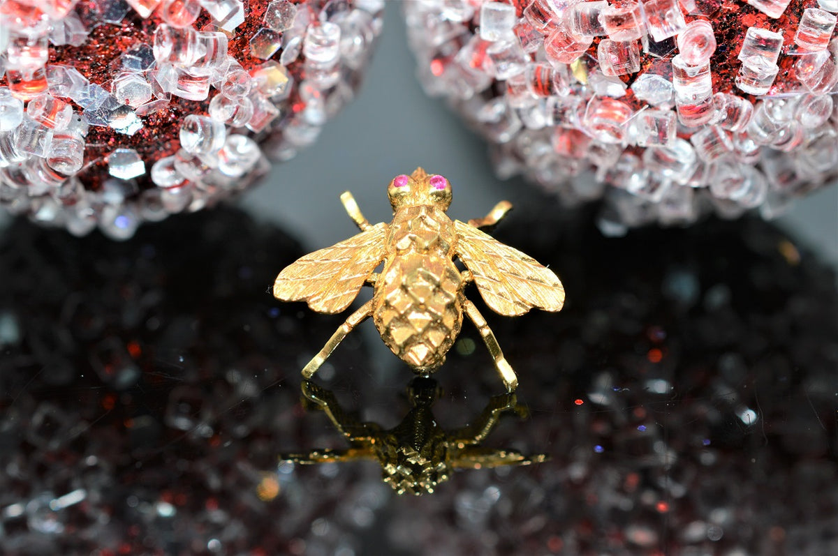 18K Yellow Gold Signed &quot;Herbert Rosenthal&quot; Bee
