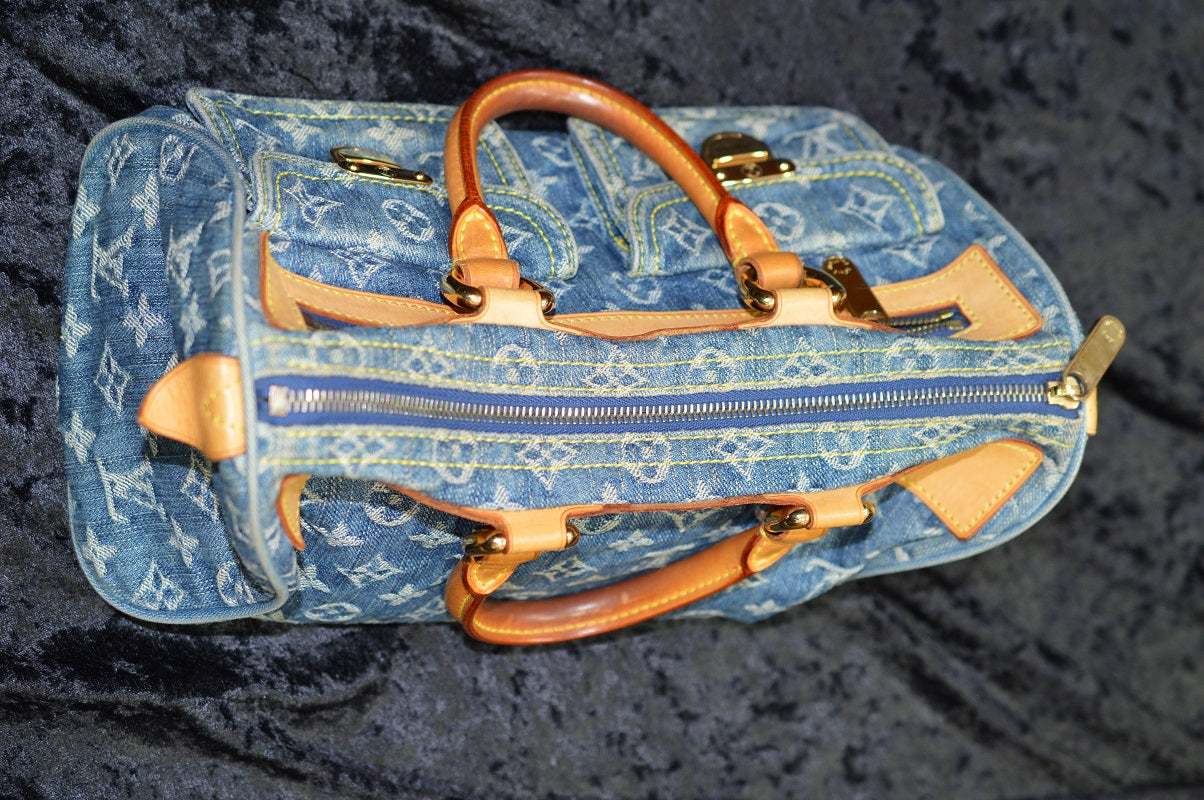 Estate Louis Vuitton Blue Denim Handbag