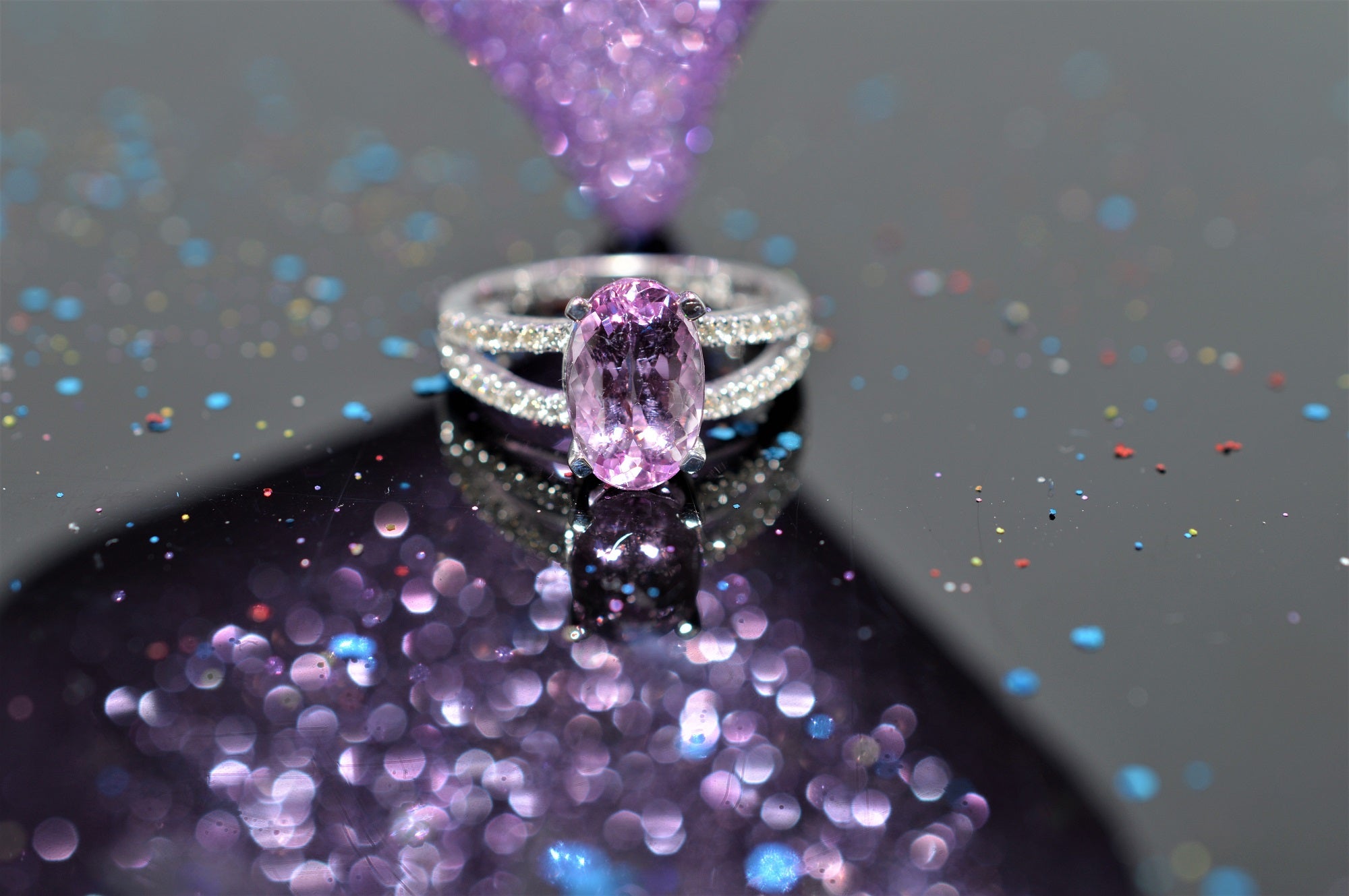 Order 0.93 Carat Princess cut White Gold Pink Topaz Engagement Ring  Octavise | GLAMIRA.com