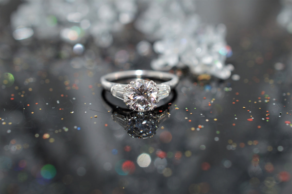 Platinum Diamond Engagement Ring From Harry Winston