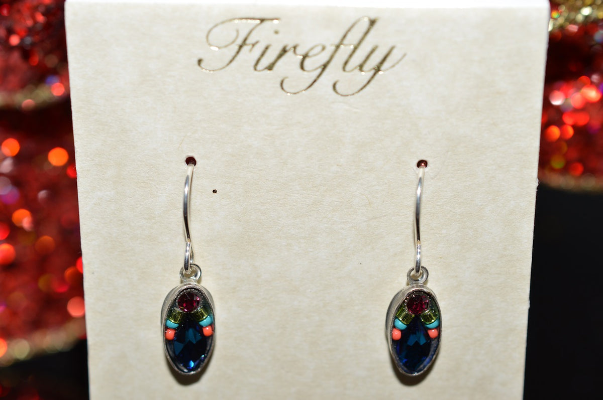 Antique Silver Plated Earrings In Multi-Color by Firefly