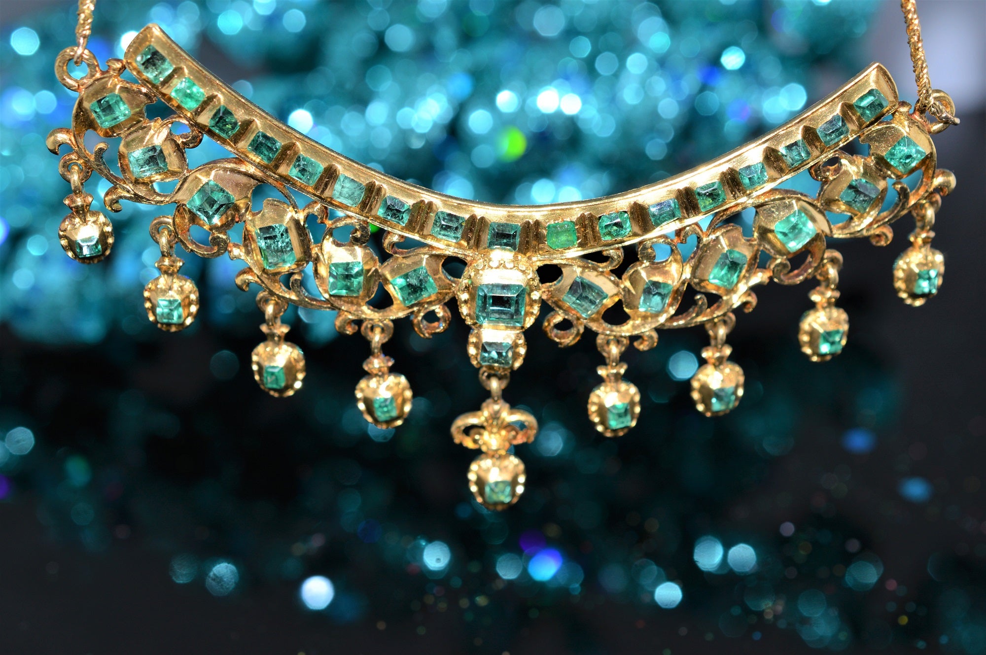 Real Emerald Pendant Necklace - Uniquelan Jewelry