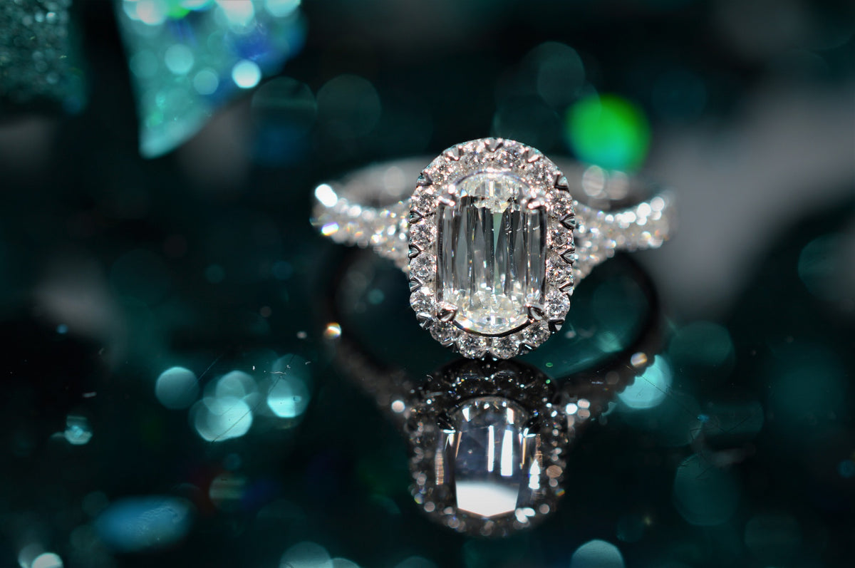 14K L&#39;Amour Crisscut 1.12 Carat Total Weight Diamond Ring