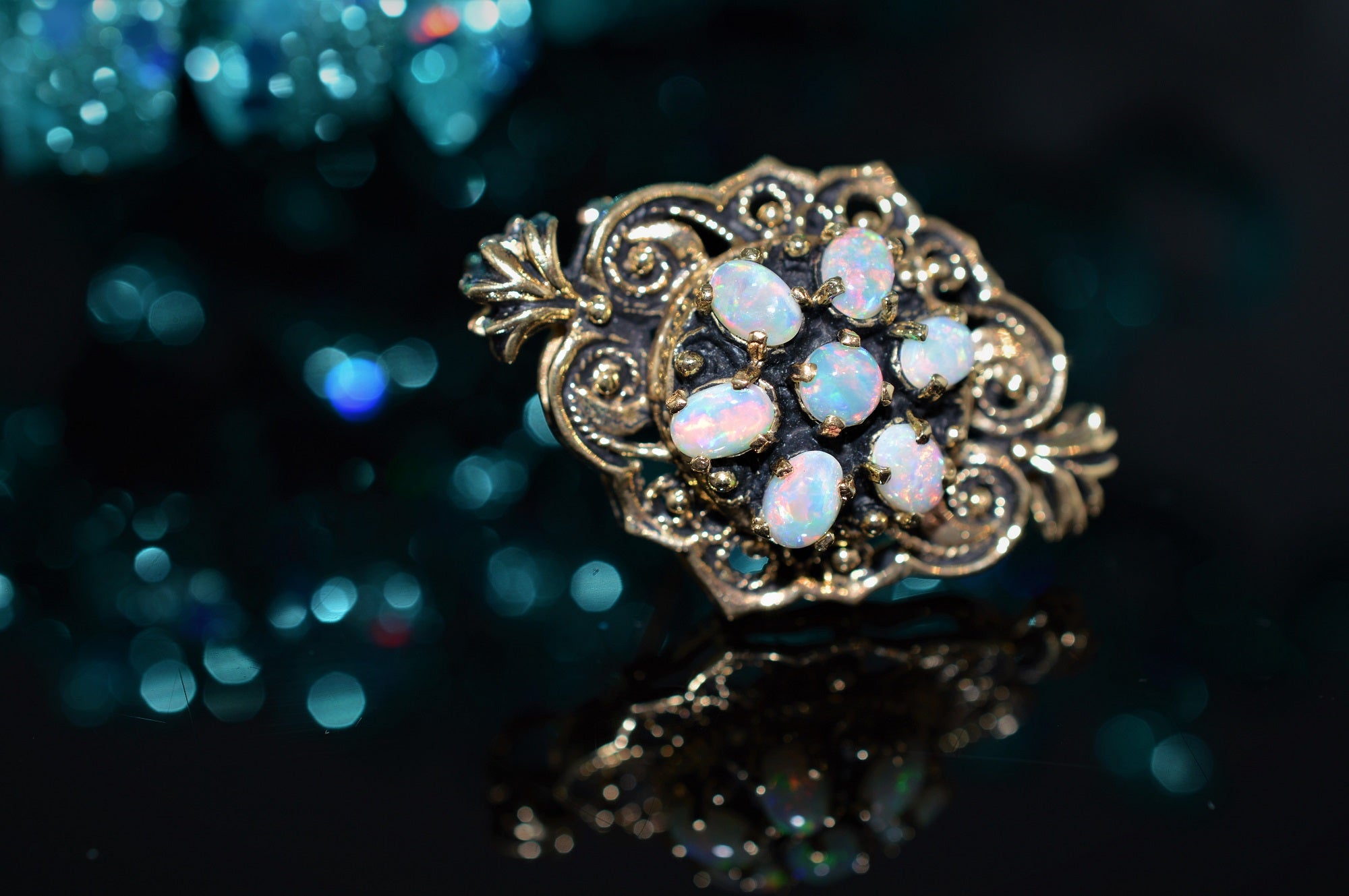Antique outlet opal brooch