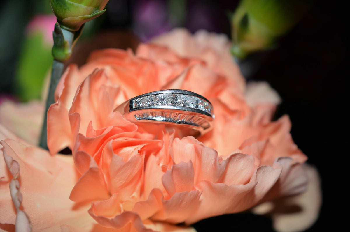 Platinum Diamond Wedding/Anniversary Band with 51 Diamonds
