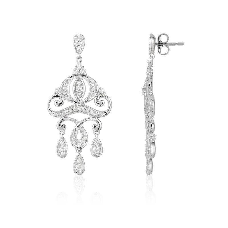 CINDERELLA CARRIAGE CHANDELIER DIAMOND EARRINGS-Howard's Diamond Center-Howard's Diamond Center