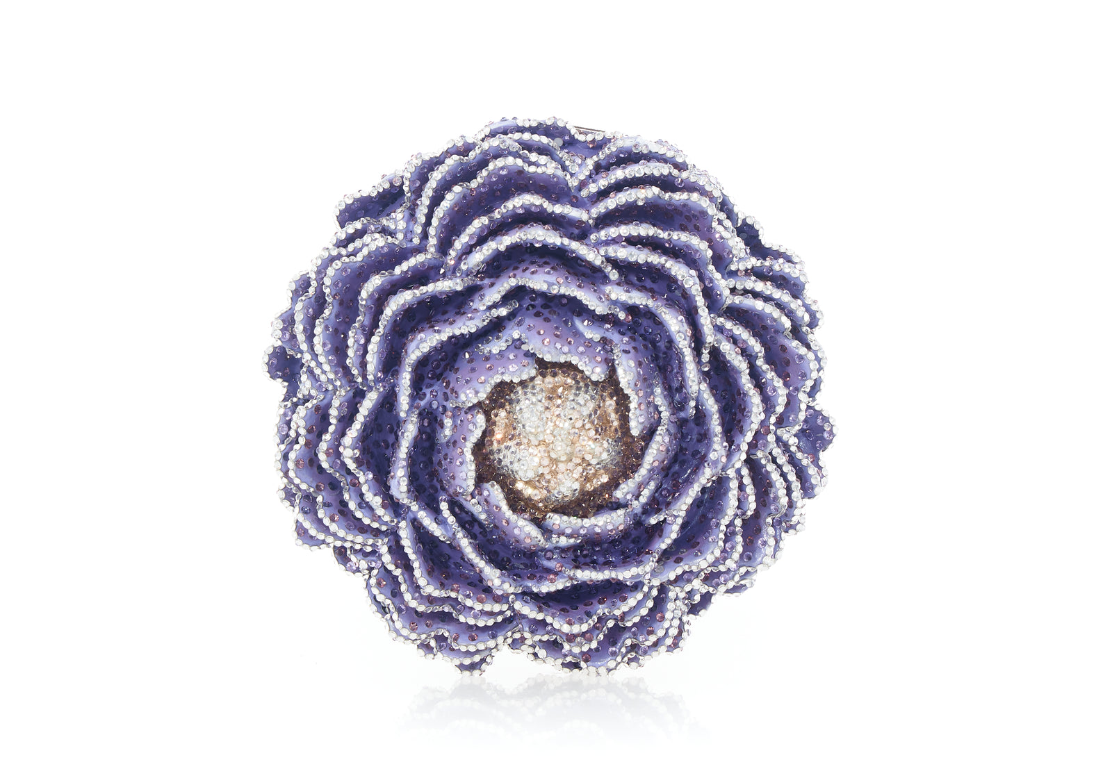 Peony Splendid Crystal Minaudière Handbag by Judith Leiber