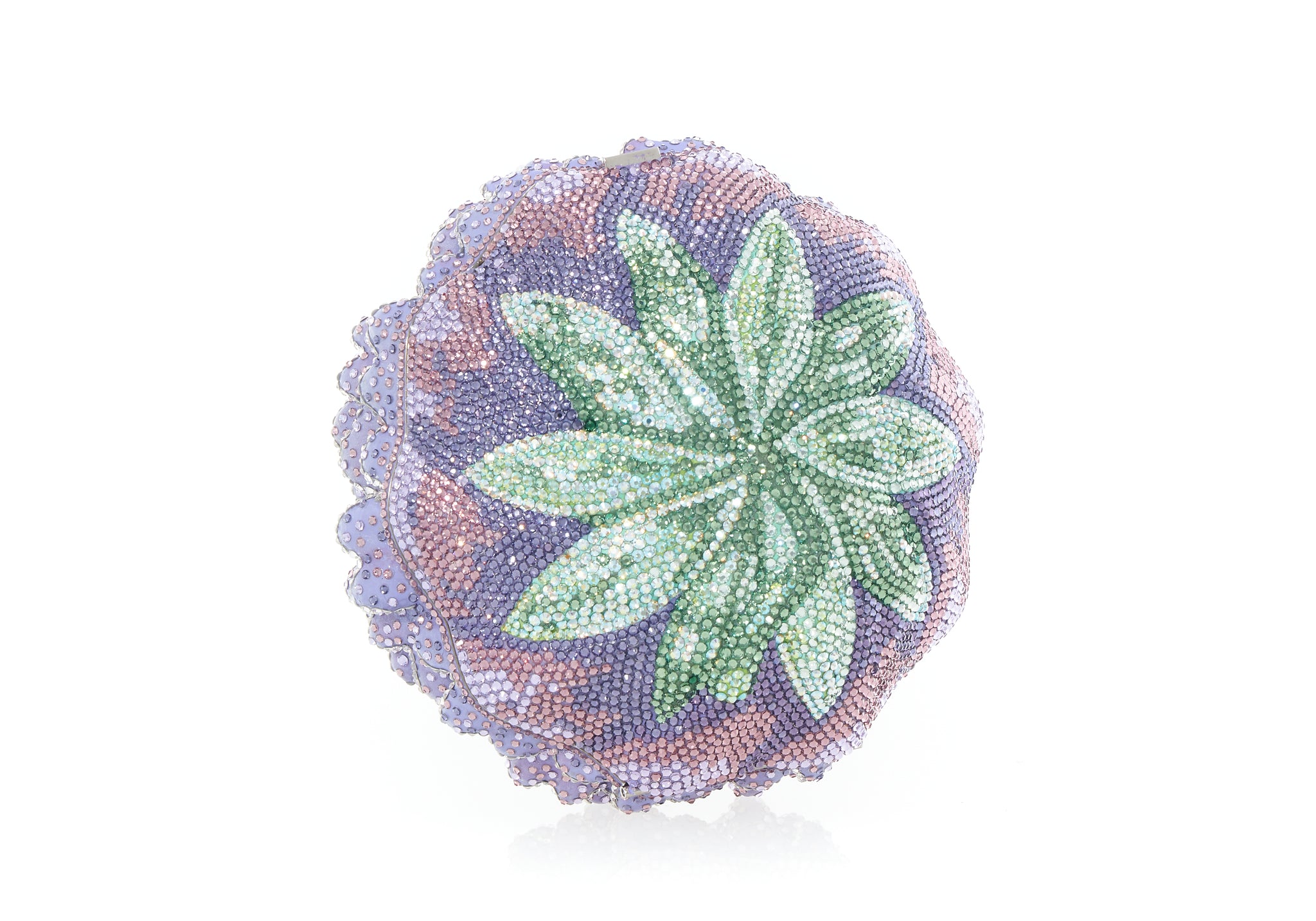 Peony Splendid Crystal Minaudière Handbag by Judith Leiber