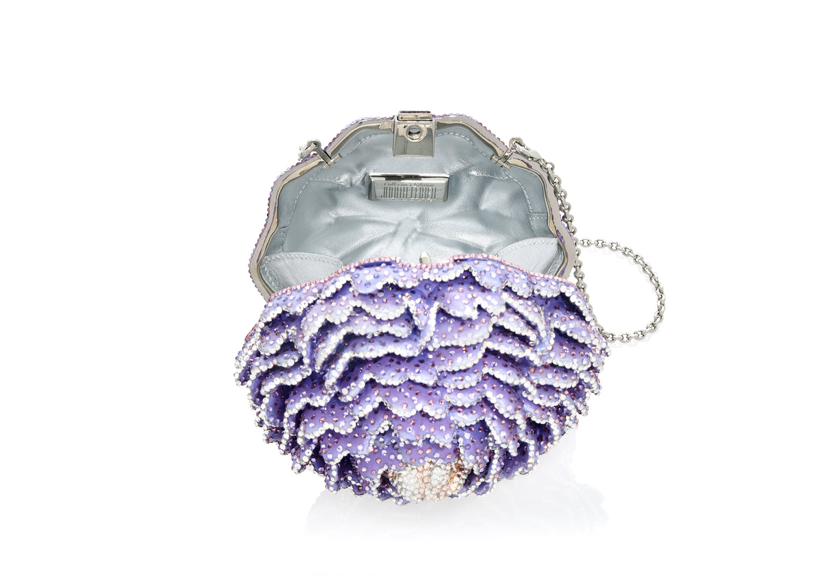 Peony Splendid Crystal Minaudière Handbag by Judith Leiber