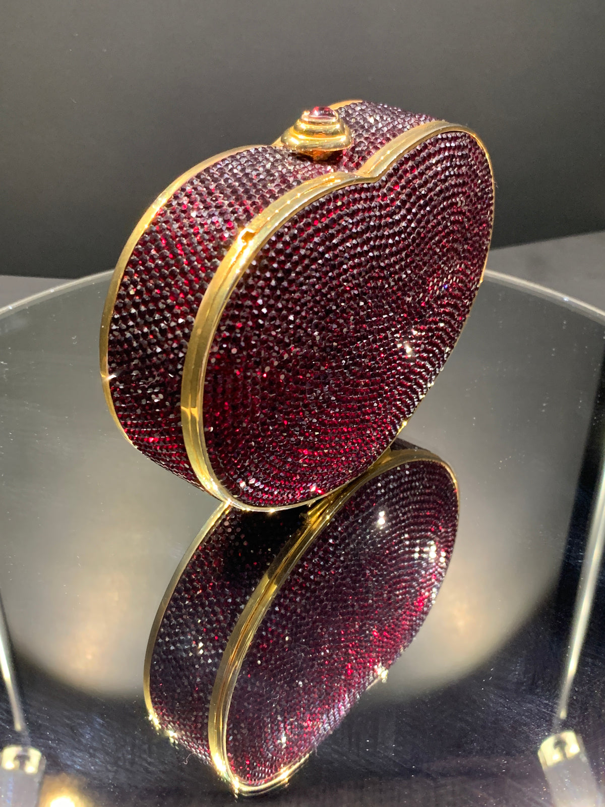 Heart-Shaped Crystal Minaudiere Handbag by Judith Leiber