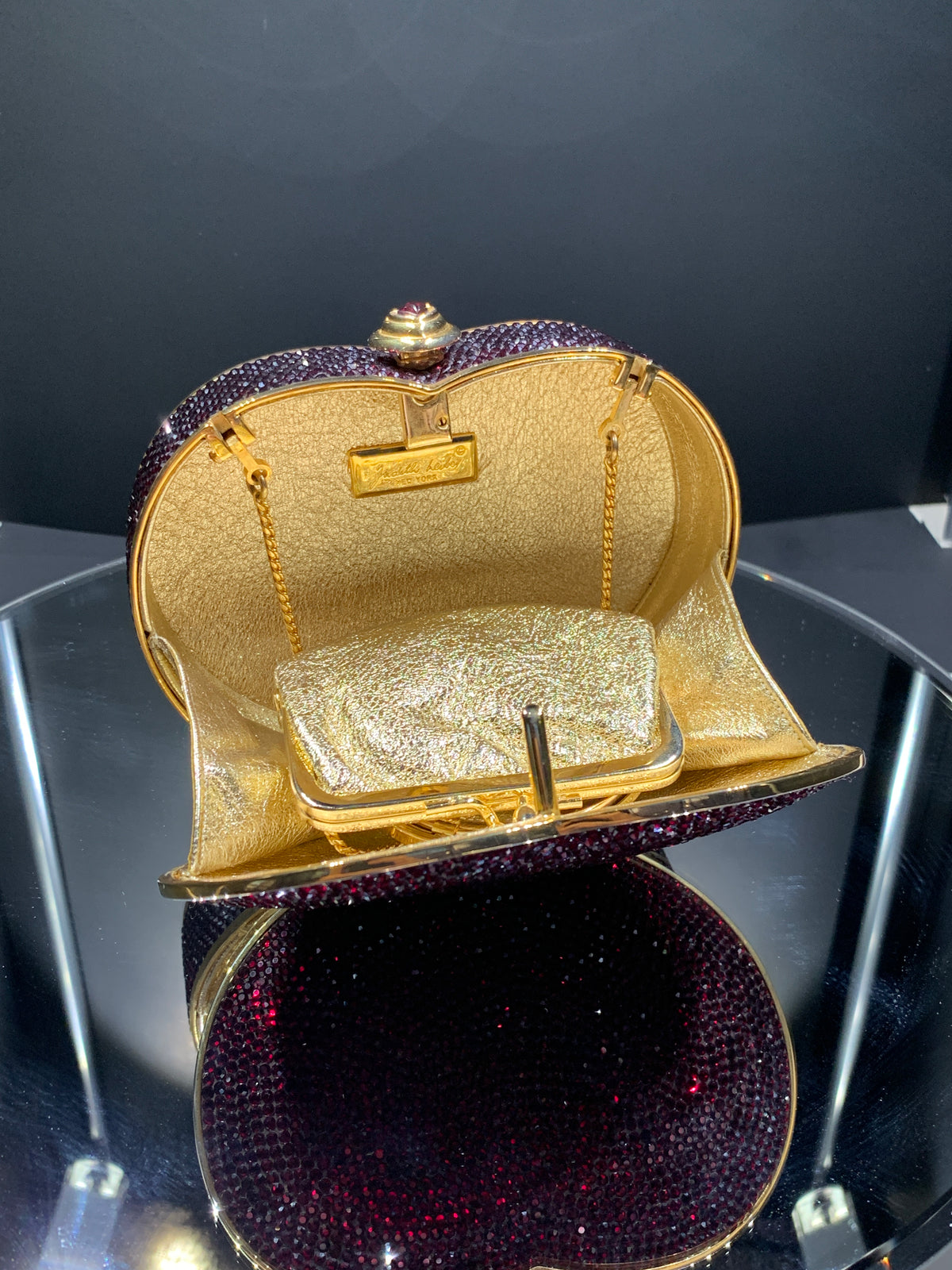 Heart-Shaped Crystal Minaudiere Handbag by Judith Leiber