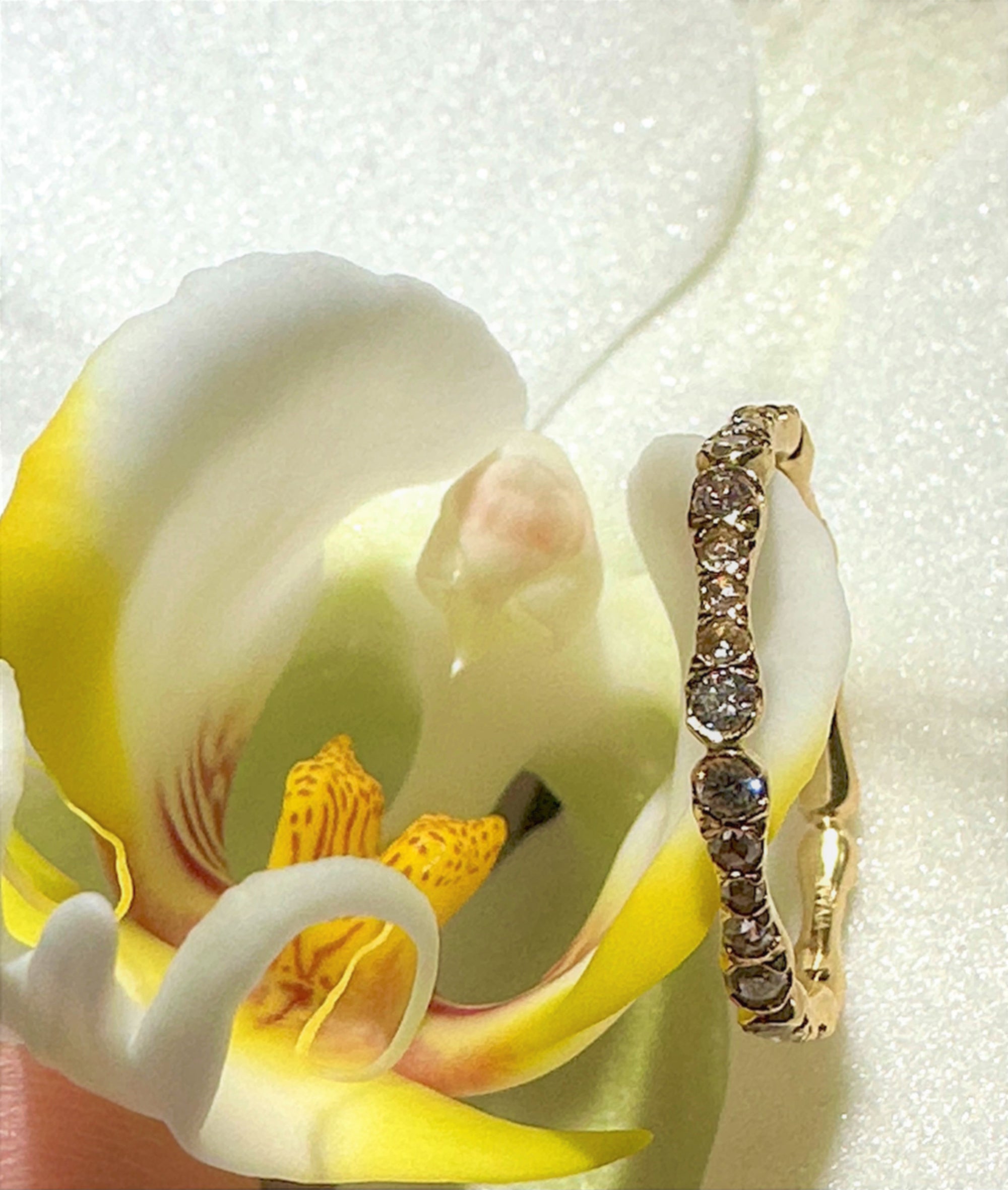 18K Yellow Gold Diamond Anniversary Ring by Vivaan